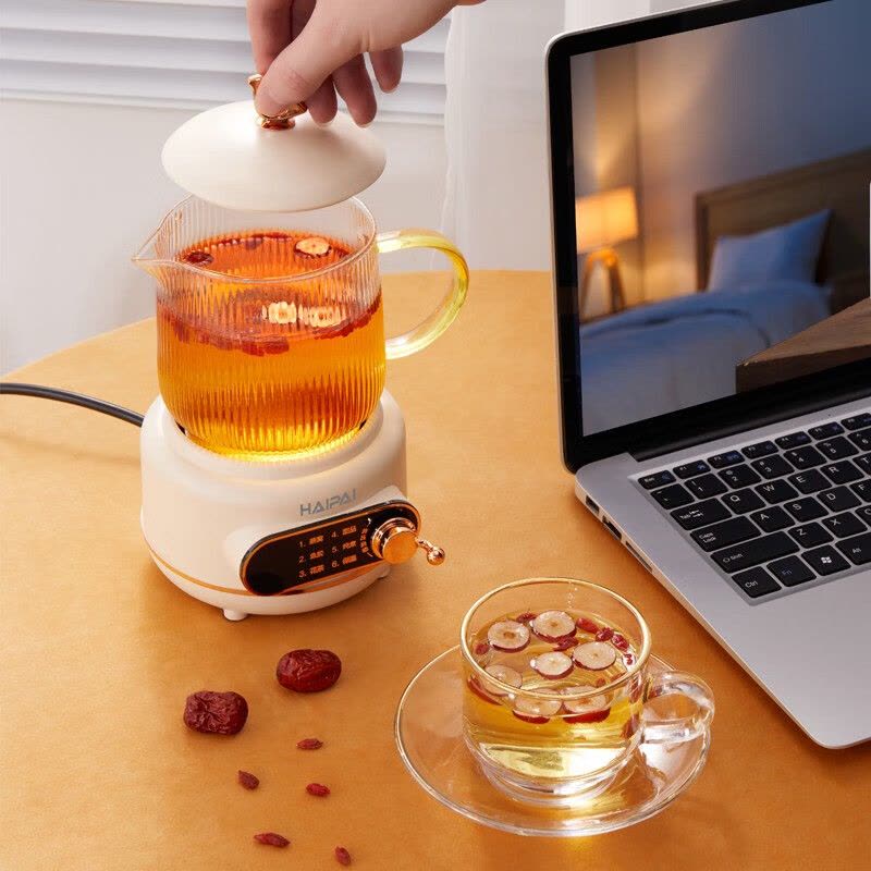 海牌(HAIPAI)养生杯HP-Y39A[白色]分体式设计便于清洗6种功能模式定时预约0.5L养生壶电水壶电水杯图片