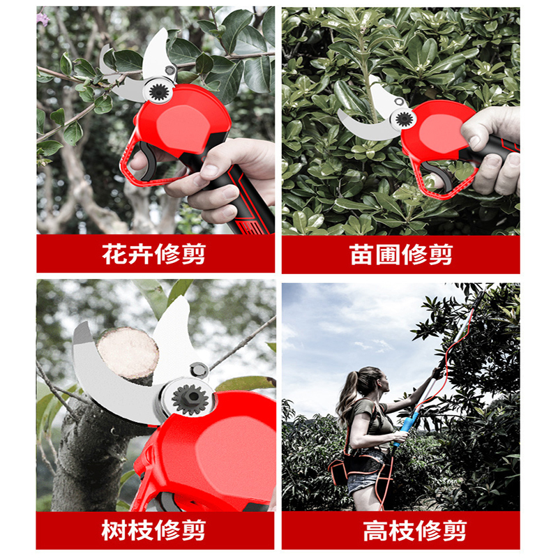 电动剪阿斯卡利刀果树充电式修枝剪强力园林园艺剪树枝锂电高空粗枝电剪子 3.0公分一电-充旗舰款