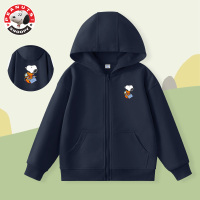 史努比(SNOOPY)儿童外套秋季连帽卫衣男女中大童针织开衫拉链款上衣23TJ18