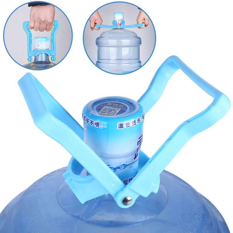 新款提水神器桶装矿泉水厨房省力提桶器水桶手提水桶家用加厚专用-白绿1个;提桶器高清大图