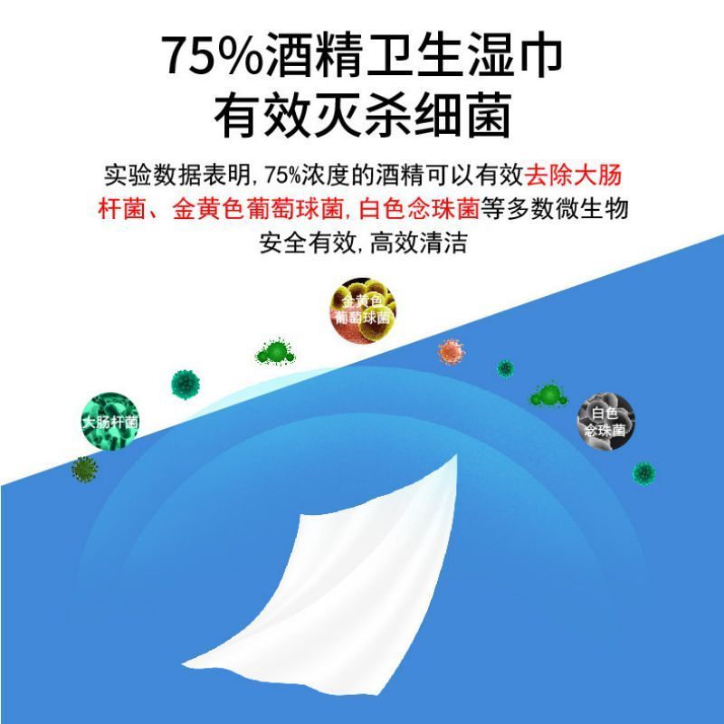 75%酒精湿巾单片独立装便携消毒一次性手机杀菌清洁25片独立包装A1918苏宁极物