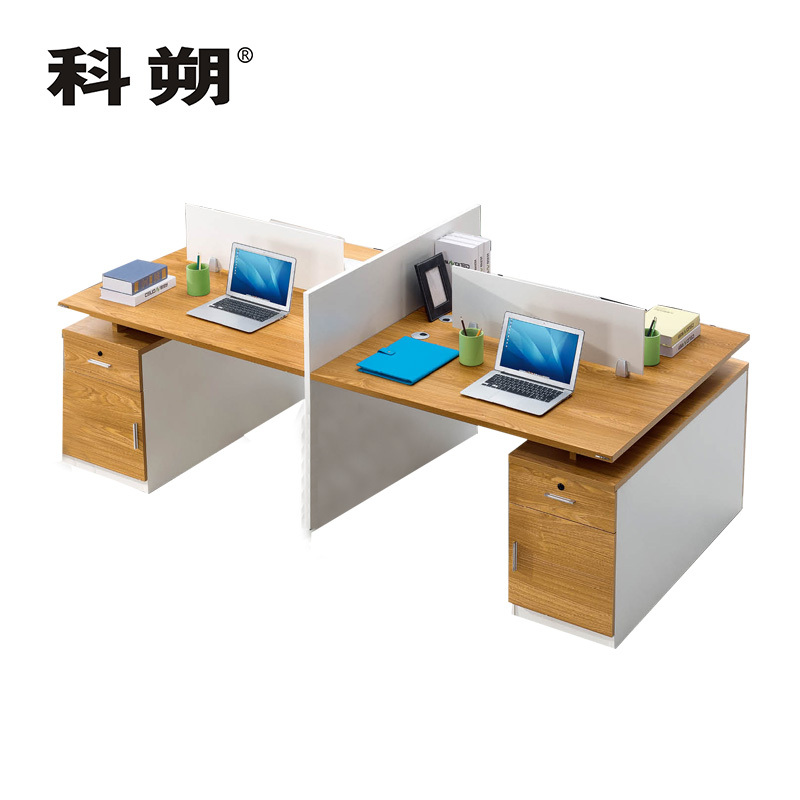 科朔 办公桌职员桌员工桌简约写字台板式办公桌4人位KSB2409
