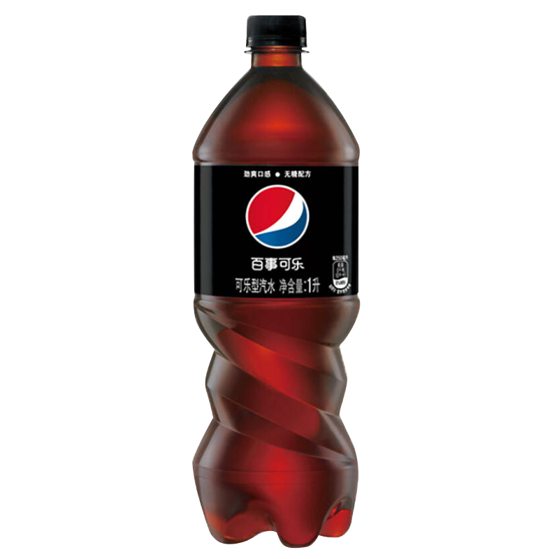 百事可乐 无糖Pepsi 汽水 碳酸饮料 1L*2瓶 (新老包装随机发货) 百事出品高清大图