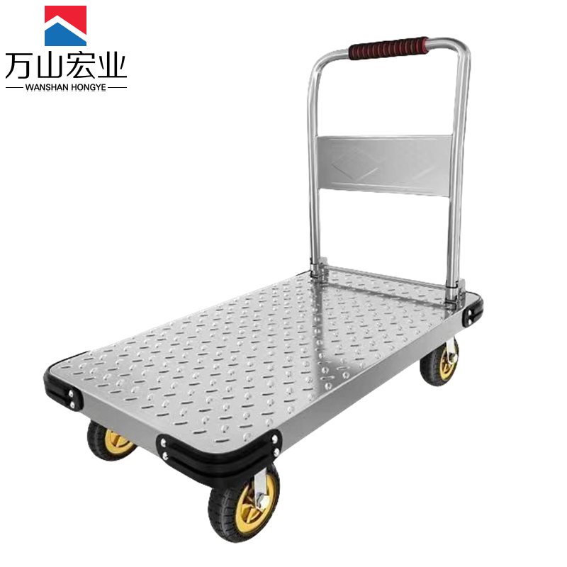 万山宏业工具车重型钢板小推车手推车载重2500斤6寸烽火静音轮加大号 110*65*89cmWL8H/个