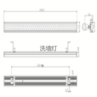 生迪W10 LED线型洗墙灯 ,外壳材料:铝合金,阳极氧化深灰色 9.透光材料:超白钢化玻璃,透明 10.防护等级:IP
