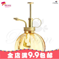 包邮复古纯铜玻璃澆花喷水壶糖果色园艺用时尚花盆浇花透明小喷壶