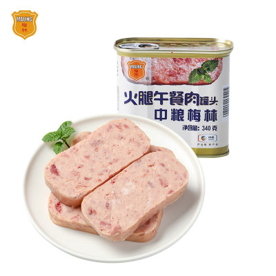 中粮梅林火腿午餐肉罐头340g方便速食螺蛳粉猪肉火锅泡面拍档早餐