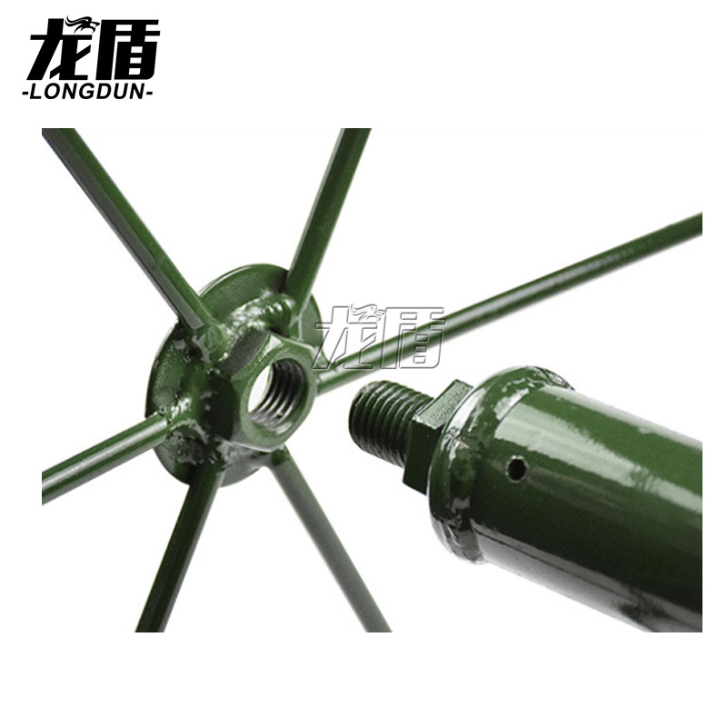 龙盾 伪装网支撑杆钢制张网器地桩地钉铁质支撑杆1组 绿色土黄色