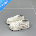 SUNTEK两穿小白鞋女2023夏季新款圆头透气时尚百搭运动休闲板搭