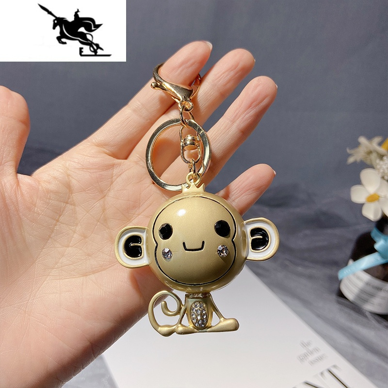 newlake十二生肖钥匙扣金属小猴子汽车钥匙圈链可爱卡通公仔包包挂件