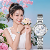 天王手表 时尚小花瓣樱花女士手表气质轻奢石英表送女友生日礼物推荐31583