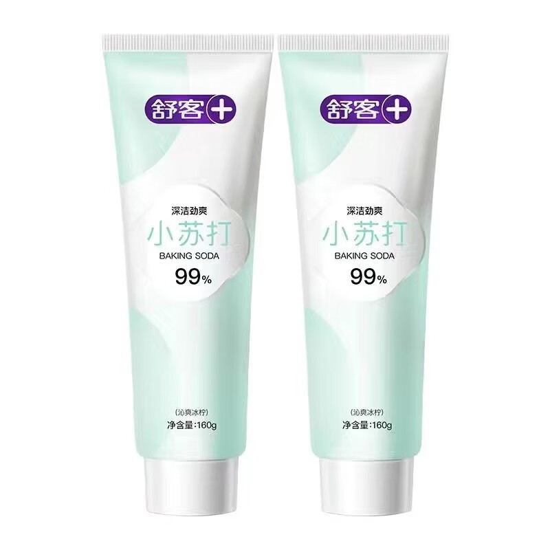 舒客深洁劲爽小苏打牙膏(沁爽冰柠)160克*2
