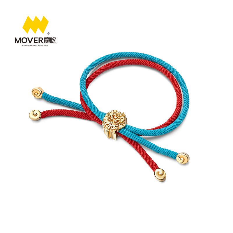 狮王阿醒 正版授权 Mover魔吻 狮王阿醒系列醒狮云纹撞色时尚手绳 首饰手链