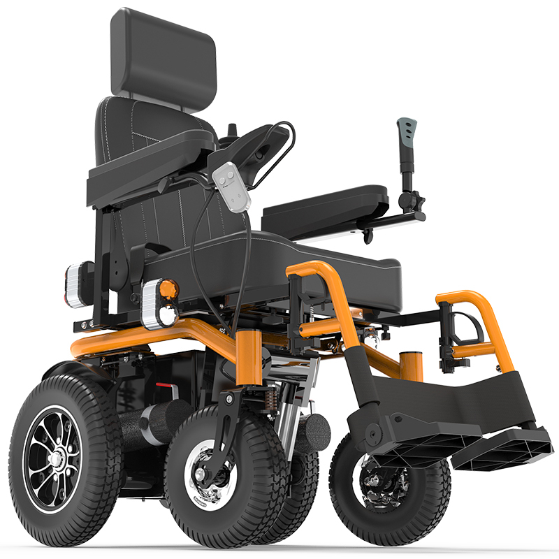 伊凯电动轮椅户外全自动智能残疾人越野型锂电池室外代步车坐姿可躺电动坐姿EPW61-68SLB75AH锂电续航55KM高清大图