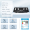海尔(Haier)燃气灶JZT-Q2BE52(12T)台嵌两用式4.5KW宽频大火力方盘 智能熄火保护 天然气灶具双灶