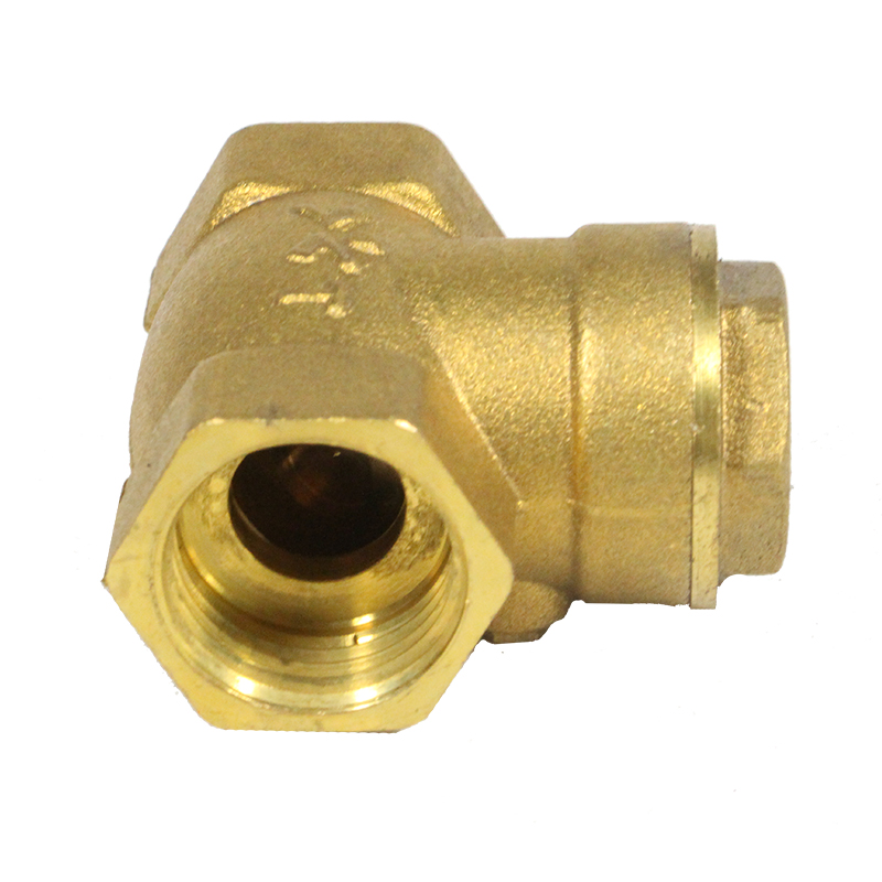 信业 全铜卧式止回阀 黄铜止水阀 单向阀逆止阀水表止逆阀高清大图