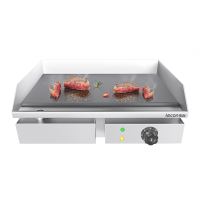 lecon/乐创 电扒炉铁板烧设备商用煤气 小吃摆摊手抓饼烤冷面机器 双温控铁板款