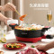 龙的(Longde)LD-WY5021电火锅旋钮式多功能电煮锅5L容量家用电锅微压烹饪锅高效导热电热锅火锅不粘内胆锅