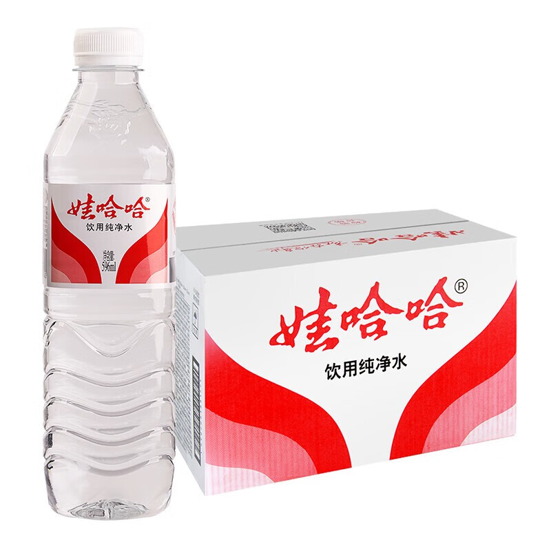 娃哈哈 纯净水 纸箱装 596ml*24瓶/箱