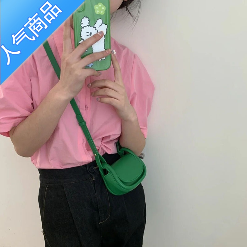 封后小众设计糖果色搭配小包2022新款甜酷辣妹包耳机包斜挎迷你口红包女斜挎包