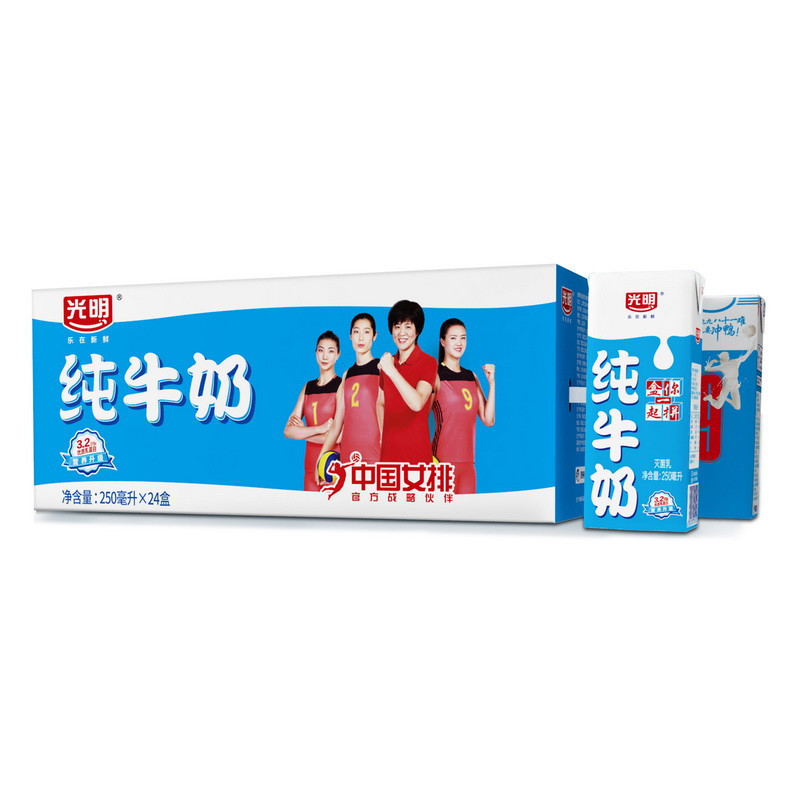 光明 纯牛奶 250mL*24盒/提