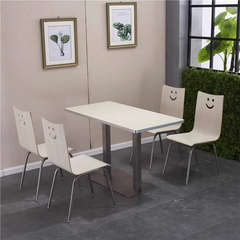 苏宁 金菲罗格 办公家具 员工食堂餐桌组合 一桌四椅高清大图