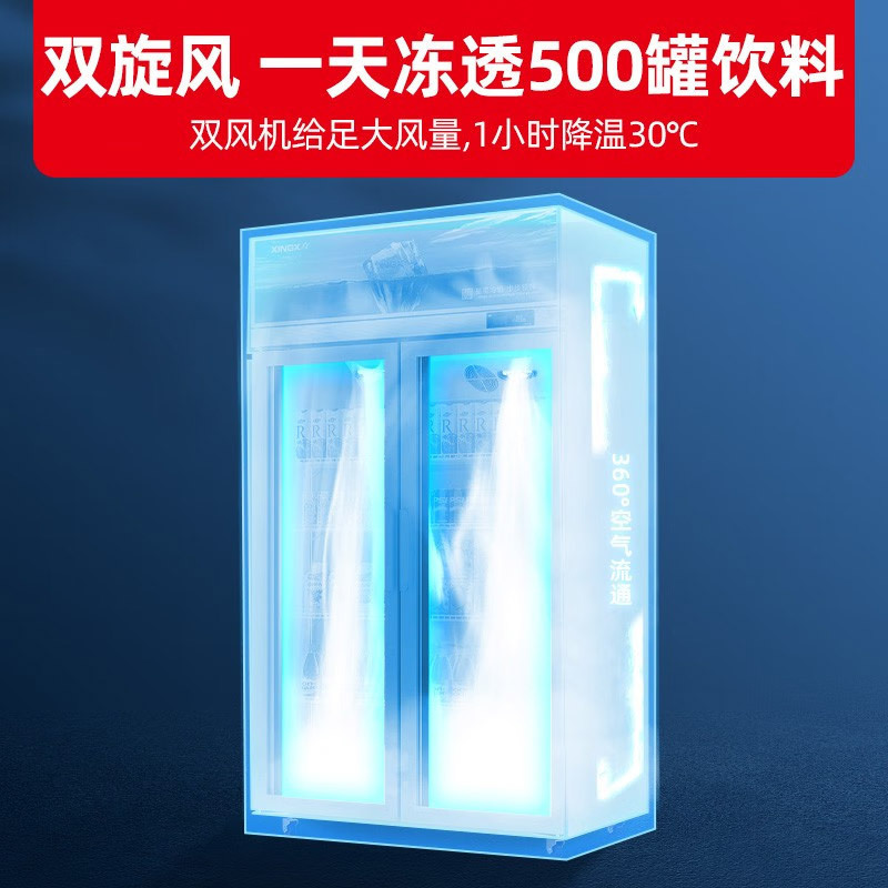 星星(XINGX)528升风冷无霜展示柜冷藏柜双门保鲜柜商用冰柜饮料超市便利店陈列柜 双门风冷无霜 LSC-528WD