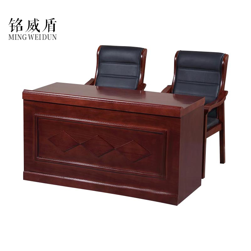 铭威盾办公家具领导台会议室桌椅组合油漆实木皮讲座发言台演讲台讲桌子[工厂现做 7天内发货]高清大图