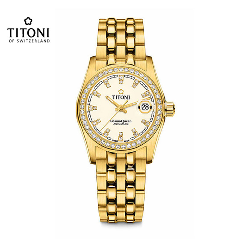 TITONI梅花宇宙系列自动机械女表729G-DB-541高清大图