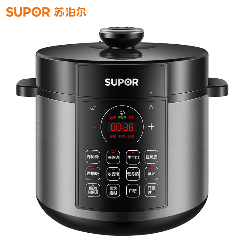 苏泊尔(SUPOR)全自动智能电压力锅家用6L一锅双胆开盖收汁一键排气定时预约电饭煲高压力锅 SY-60YC8086