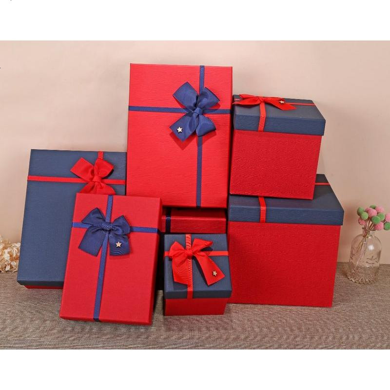 超大长方形礼品盒伴手礼礼物盒子正方形大号包装盒生日回礼礼盒子