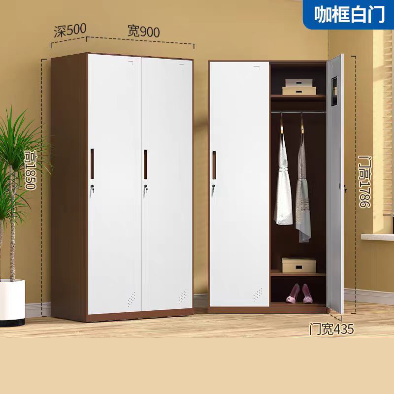 聚越唐(JUYUETANG) 两门更衣柜铁皮柜 900*500*1850mm个高清大图