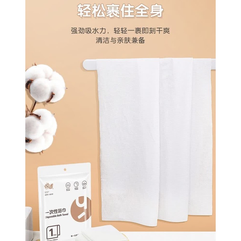 悦适一次性浴巾2包组套 2LBC01A(包装)高清大图