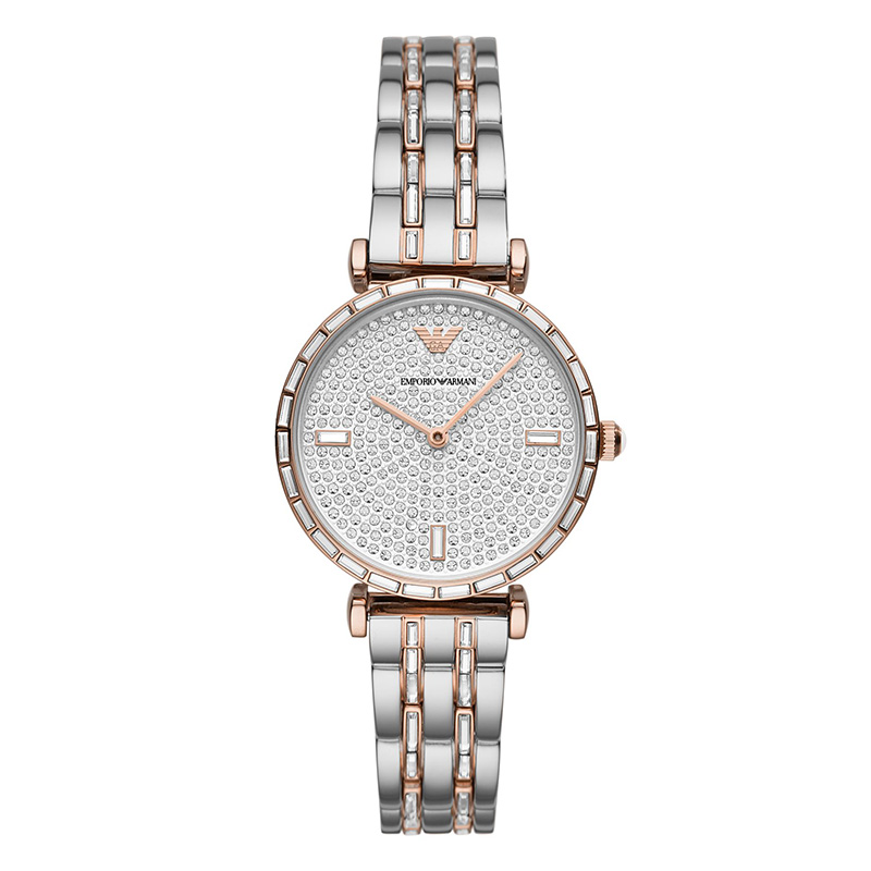 阿玛尼(EMPORIO.ARMANI)满天星手表 满钻钢带时尚休闲百搭石英表女士腕表AR11293高清大图