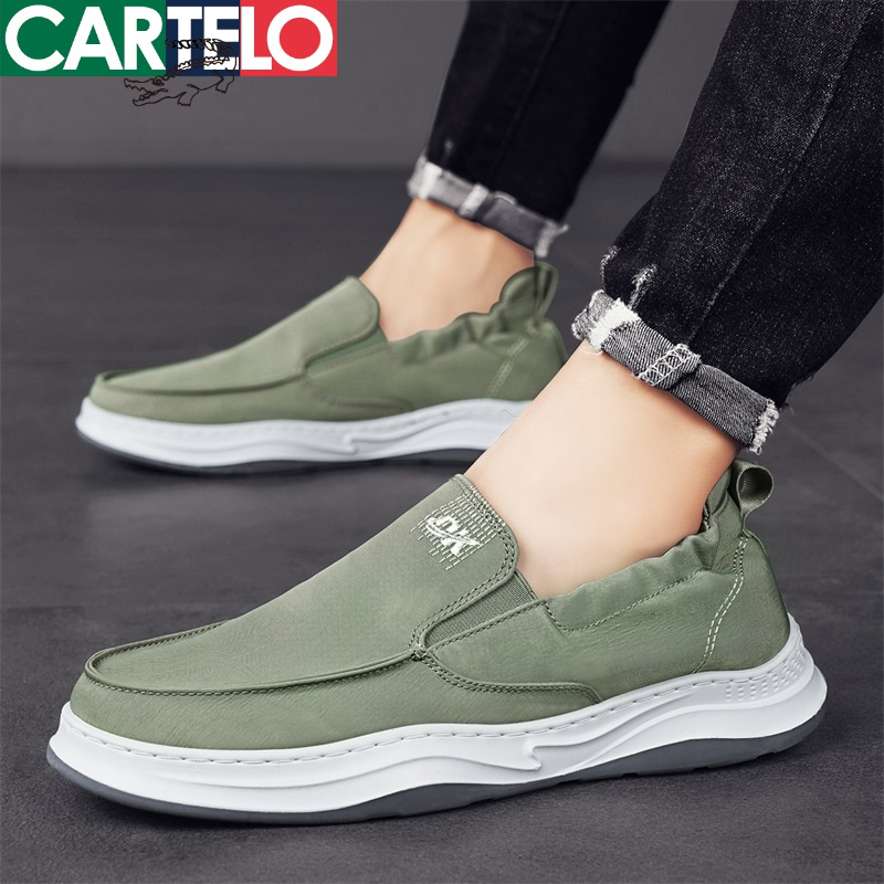 线下专柜同款卡帝乐鳄鱼cartelo新款一脚蹬时尚休闲鞋男士潮流板鞋