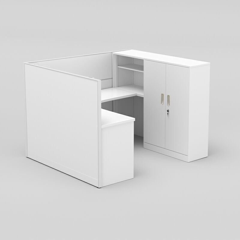 圣斯顿 钢制屏风卡座办公位 S-GD2218 2200*1800*1350mm 白色 套高清大图