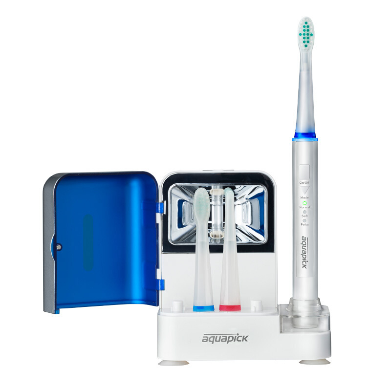 韩国aquapick/牙酷牙碧AQ-110电动牙刷家用智能充电式防水电动牙刷声波震动紫外线消毒