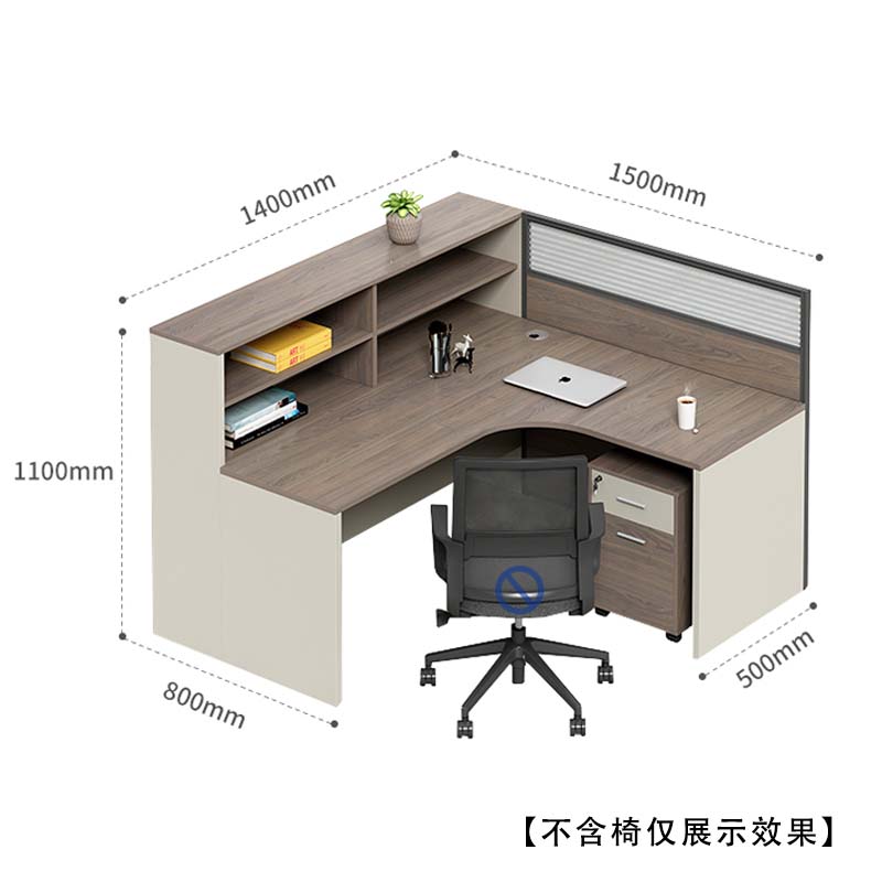 DXBG职员办公桌员工位卡座屏风位桌椅组合单人位含柜[不含椅]高清大图
