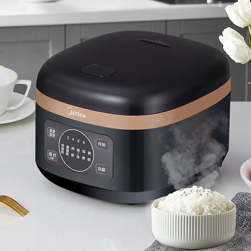 美的电饭煲大容量家用多功能微压焖香蒸汽5层内胆7段熬煮智能预约微晶聚能电饭锅不粘内胆 MB-FB40XQD61- 4L高清大图