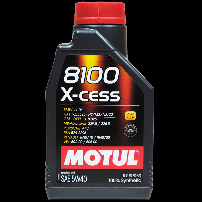 MOTUL摩特 欧洲进口 8100 X-CESS 5W-40 A3/B4 SN级 全合成机油润滑油 1L