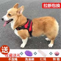 狗狗牵引绳背心式遛狗绳子泰迪法斗柯基中型犬小型犬宠物用胸背带 红色单背带[收藏送礼] xs码[建议5-10斤]