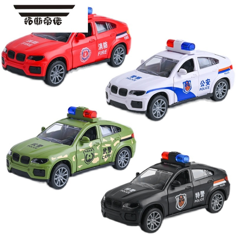 拓斯帝诺宝宝惯性开门玩具车男孩益智耐摔小汽车儿童小号警车模型三