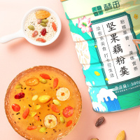 酥田自营坚果藕粉羹500g*2即冲速溶颗粒藕粉即食营养代餐早餐甜点两罐装加送杯子送勺子