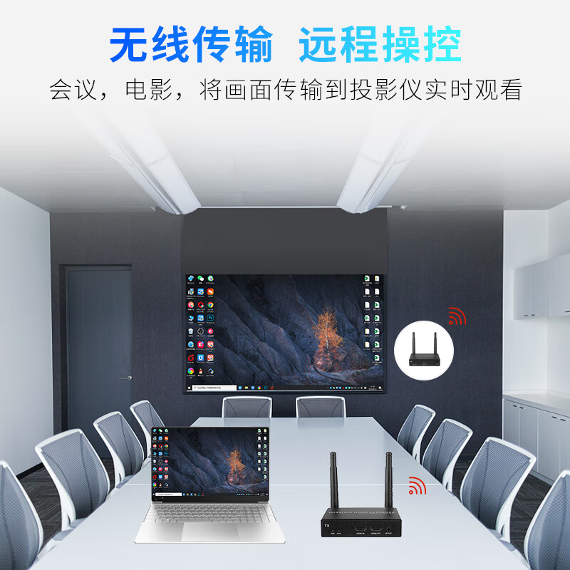 笔记本电脑投屏器4K高清HDMI同屏器一发多收无线投屏 点对点延长器 免驱动即插即用 无线投屏200米高清大图