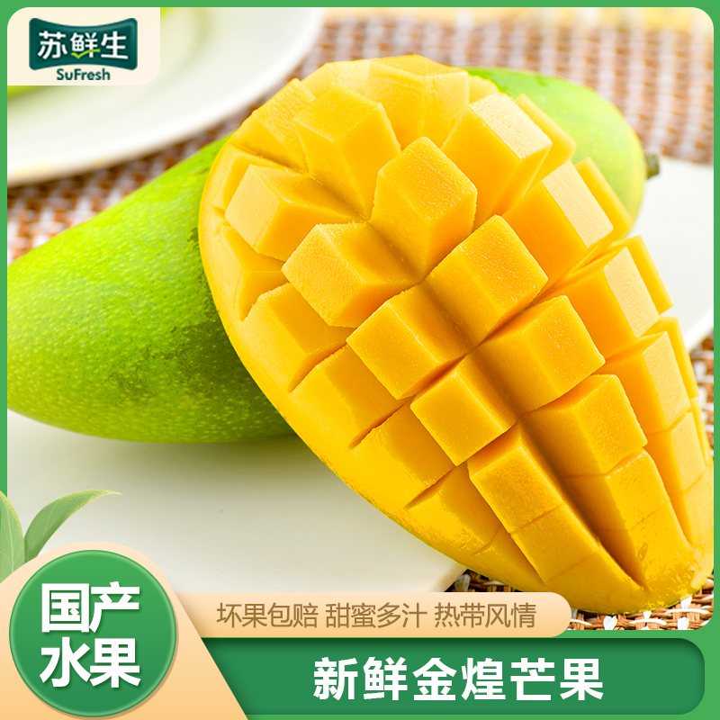 SF快递【苏鲜生】新鲜金煌芒 中果 净重2.5斤 单果250g+