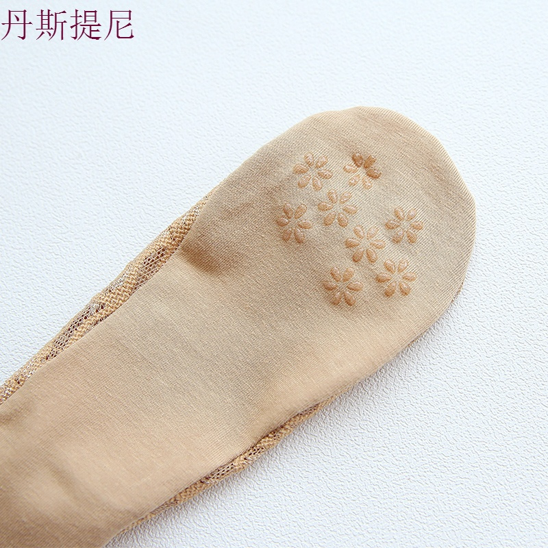 袜子女薄款隐形夏季短袜女蕾丝纯棉底浅口船袜女硅胶防滑网袜低帮