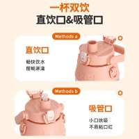 希乐大容量大肚杯塑料杯女高颜值儿童学生水壶吸管杯子夏季吸管杯tritan材质1.2L DS-550