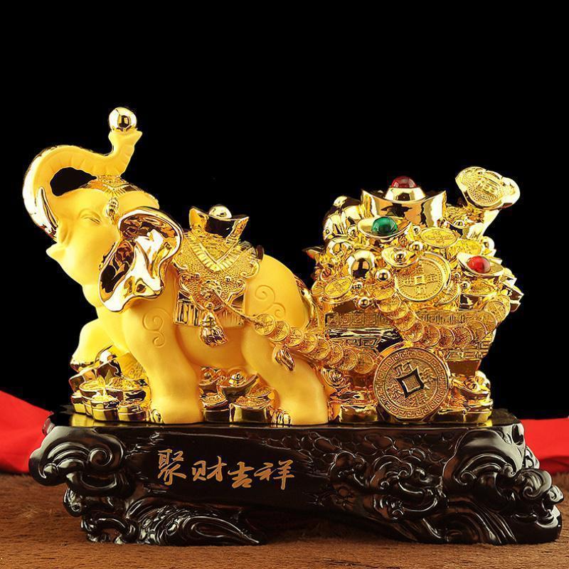 美帮汇大象摆件 大号乔迁新居礼品客厅电视柜工艺品高清大图