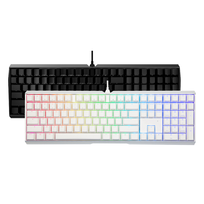 樱桃(Cherry)MX3.0S RGB G80-3874HSAEU-0 机械键盘 全尺寸有线游戏键盘 白色 青轴