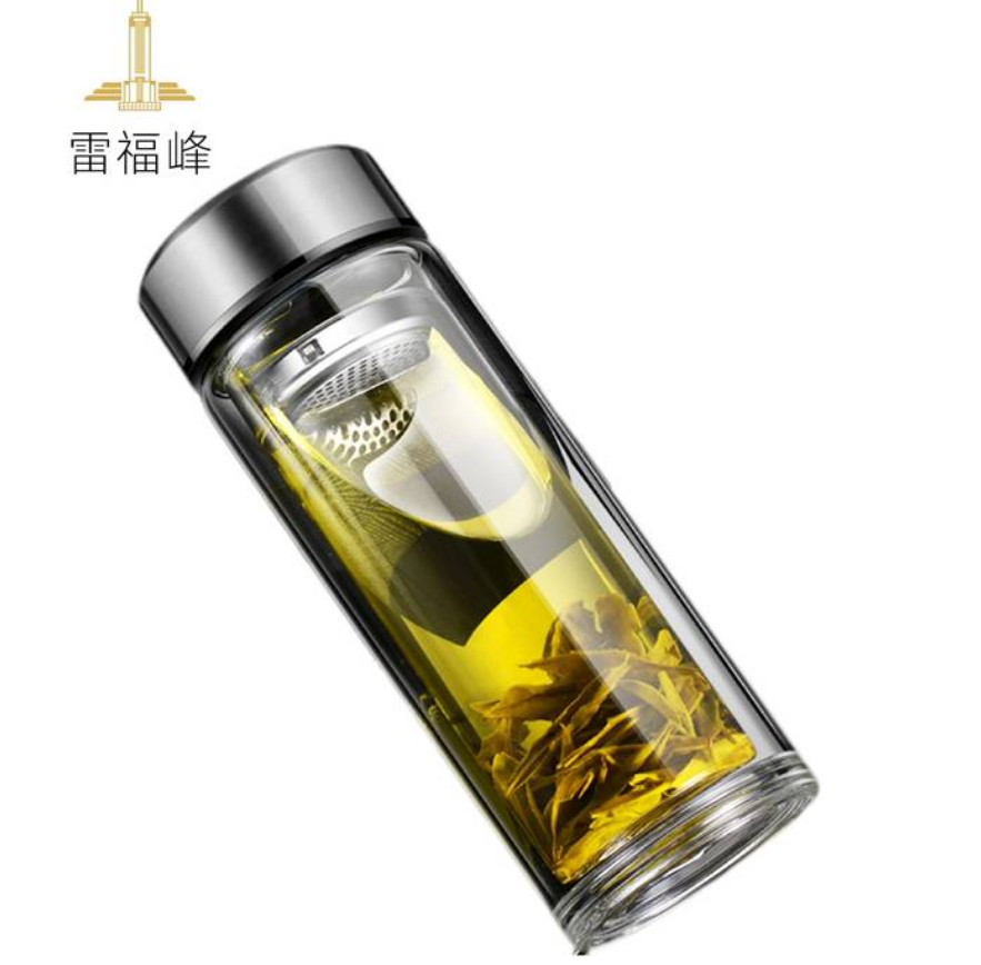 雷福峰高硼硅玻璃杯双层隔热玻璃水杯450ml/个高清大图